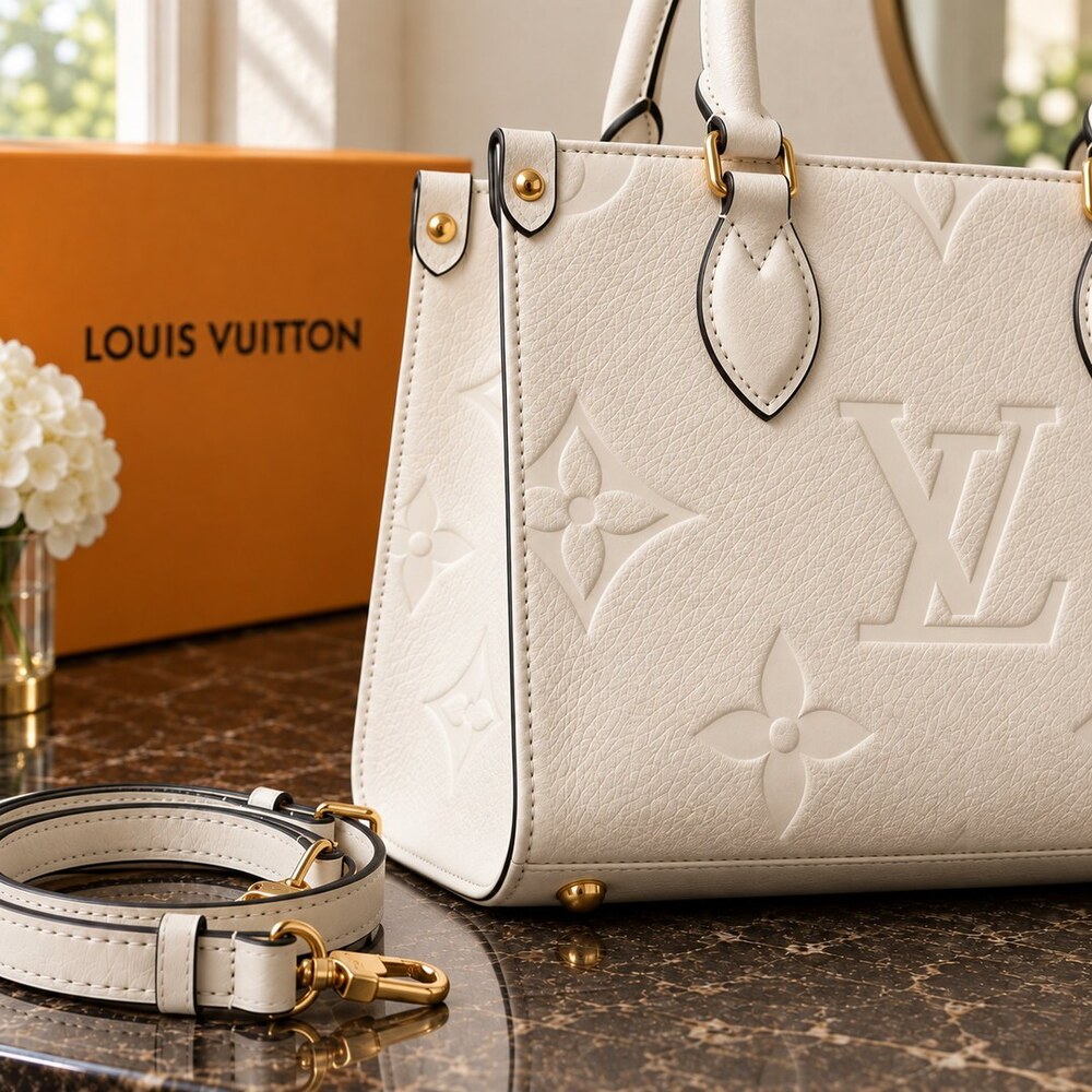 Louis Vuitton Ivory OnTheGo PM Tote - Picture 6 of 6
